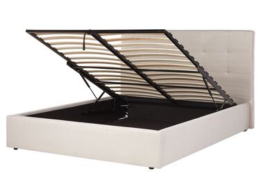 Lit ottoman Tissu LORIENT 160 x 200 cm Beige