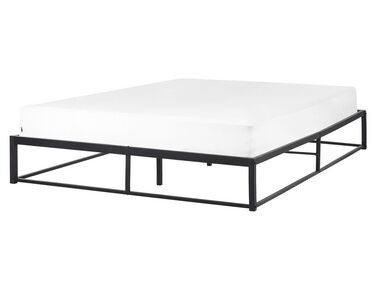 Bed Metal VIRY 160 x 200 cm (EU King Size) Black