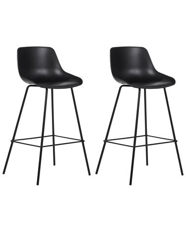 Lot de 2 chaises de bar EMMET Noir