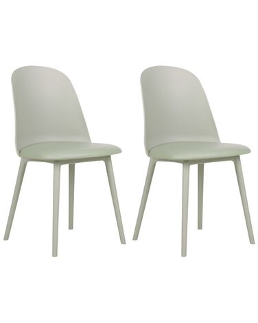 Lot de 2 chaises de salle à manger FOMBY Vert clair