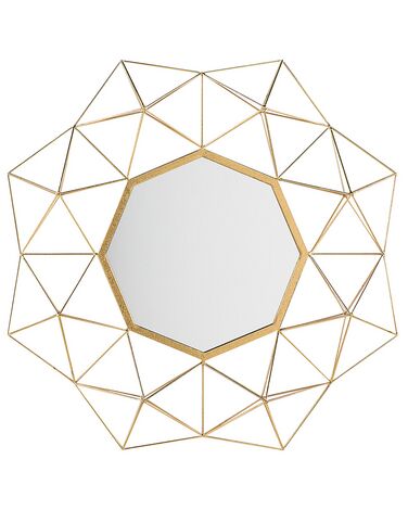 Miroir GAILLAC 80 cm 80 cm Métal Doré