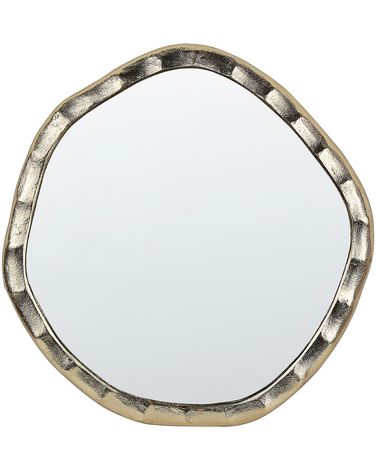 Miroir ANGKE 42 cm 40 cm Métal Doré