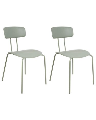 Lot de 2 chaises de salle à manger SIBLEY Vert clair