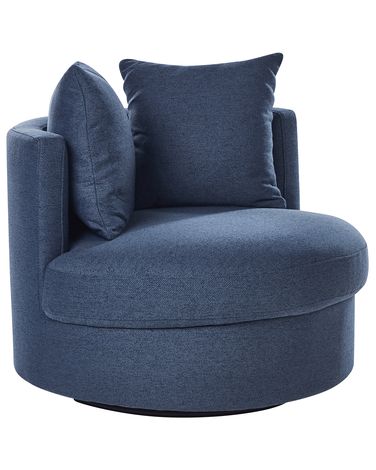 Draaifauteuil DALBY Stof Donkerblauw