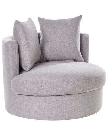 Fauteuil pivotant DALBY Tissu Gris clair