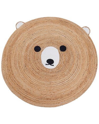 Kids Rug KOSALAR Beige ø 120 cm Jute