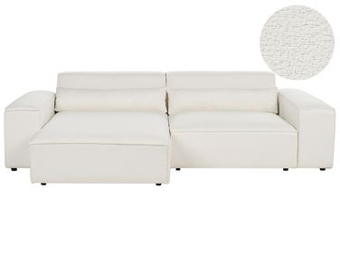Modular Corner Sofa 3 Seater HELLNAR Boucle Off-White Right Hand