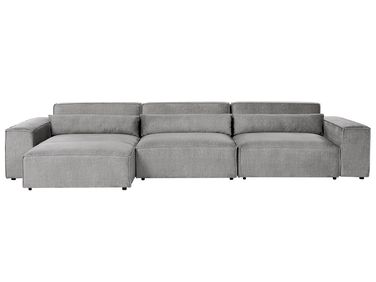 Modular Corner Sofa 4 Seater HELLNAR Fabric Grey Right Hand