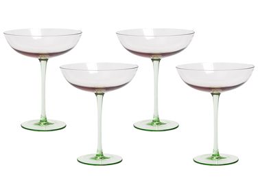 Set van 4 martiniglazen DIOPSIDE 250 ml Roze
