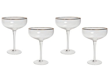 Lot de 4 coupes à champagne TOPAZ 450 ml Transparent