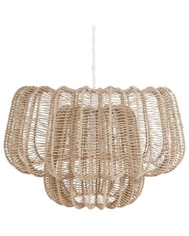 Lampe suspension SAISI Corde en papier Beige