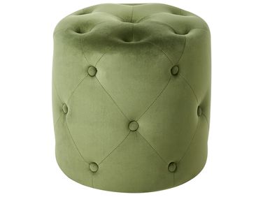 Pouf COROLLA Velours Vert olive