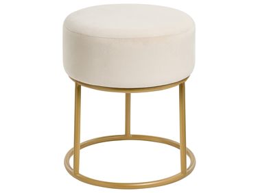 Hocker DELCO Fluweel Lichtbeige