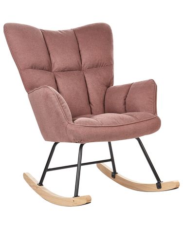 Rocking Chair OULU Fabric Pink