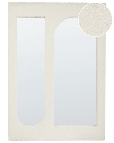 Miroir MARCIGNY 70 cm 100 cm Bouclé Blanc cassé