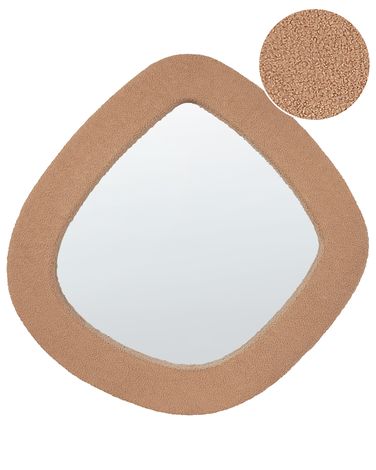 Miroir EPIRY 79 cm 80 cm Bouclé Marron clair