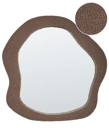 Miroir BLISMES 79 cm 80 cm Bouclé Marron