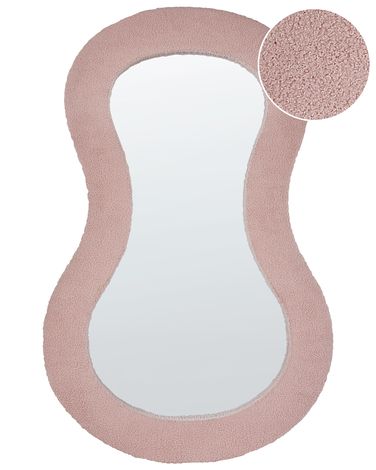 Miroir PLANCHEZ 70 cm 112 cm Bouclé Rose