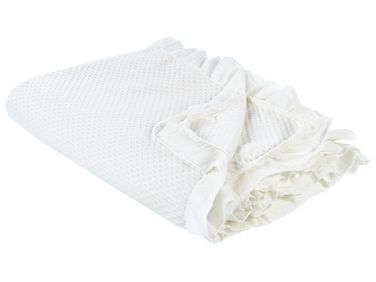 Couvre-lits HATTON Coton 200 x 220 cm Blanc cassé