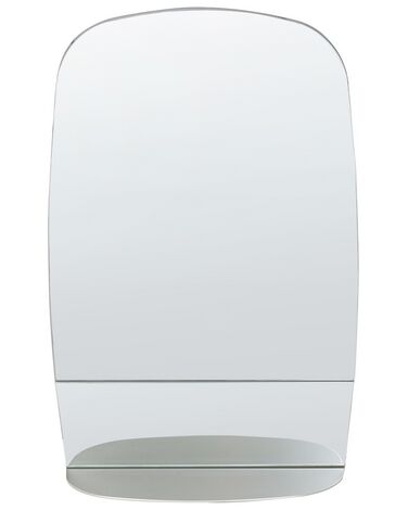 Miroir mural avec étagère BRANNAY 40 cm 60 cm Argenté
