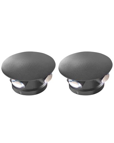 Lot de 2 appliques LED d'extérieur MAURICE Noir