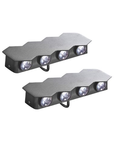 Lot de 2 appliques LED d'extérieur WELDON Noir