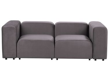 Modulaire bank 2-zits FALSTERBO Fluweel Donkergrijs