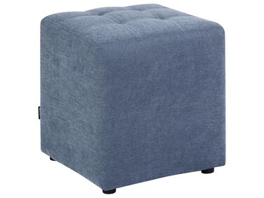 Pouf KANSAS Tissu Bleu