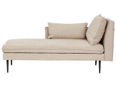 Right-Hand Chaise Longue YERRES Fabric Beige