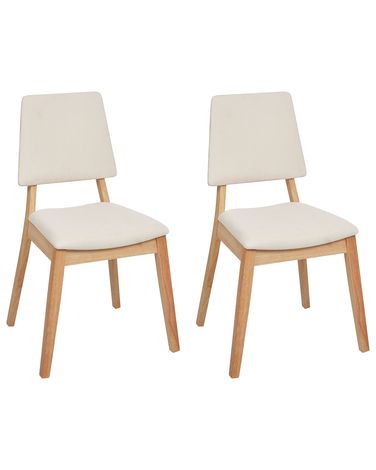 Lot de 2 chaises de salle à manger MERRILL Bois Beige clair