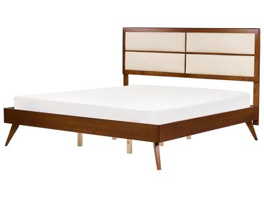 Lit avec sommier POISSY 180 x 200 cm Frêne foncé