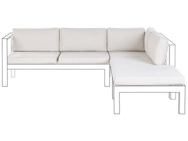 Ensemble de housses de coussins d'extérieur MESSINA Blanc cassé
