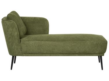 Left-Hand Chaise Longue ARTHEZE Fabric Dark Green
