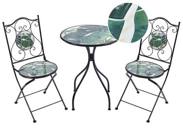 Bistro Set Folding COZZANA Metal Black