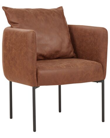 Fauteuil MALMOS Kunstleer Bruin