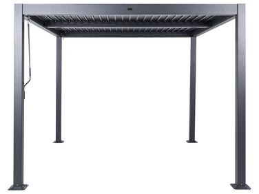 Gazebo FORNOLI Metal 296 cm 296 cm Black