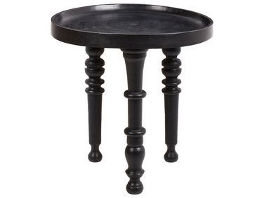 Side Table LEETON Mango Wood Black