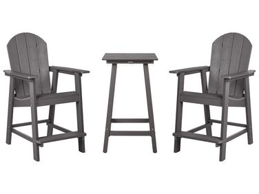 Bistro Set ADIRONDACK Dark Grey