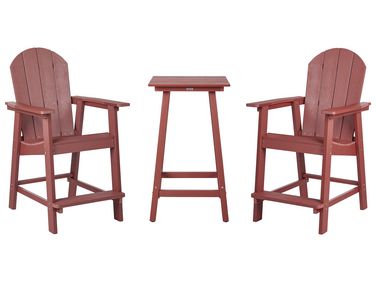 Bistro Set ADIRONDACK Red