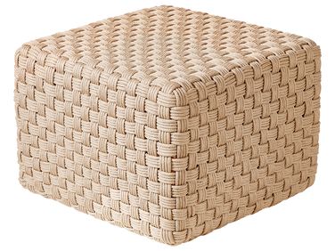 Pouffe NALLI Synthetic Material Light Beige