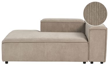 Right-Hand Chaise Longue ARDAL Corduroy Light Brown