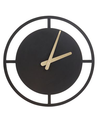 Horloge murale TRIENT 40 cm Métal Noir