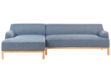 Hoekbank 3-zits SOSJO Stof Blauw rechtszijdig