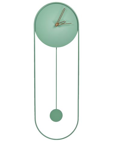 Horloge murale SALVAN 20 cm Métal Vert clair