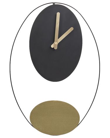 Horloge murale MANIGOD 32 cm Métal Noir
