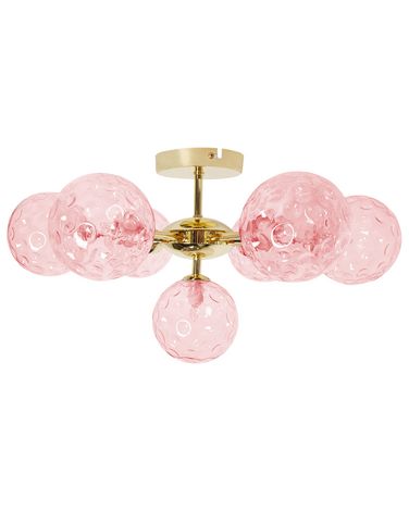 Plafonnier ANADYR Verre Rose