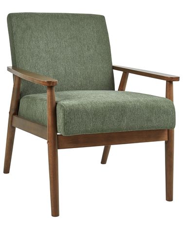 Fauteuil ESRUM Stof Donkerbruin/groen