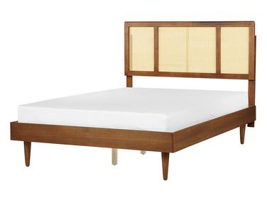 Lit avec sommier Rotin AURAY 140 x 200 cm Marron