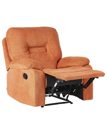 Relaxfauteuil BERGEN inclusief voetensteun Stof Oranje