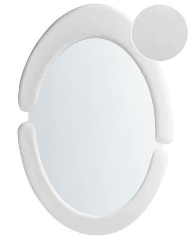 Miroir MASSAY 53 cm 90 cm Velours Blanc